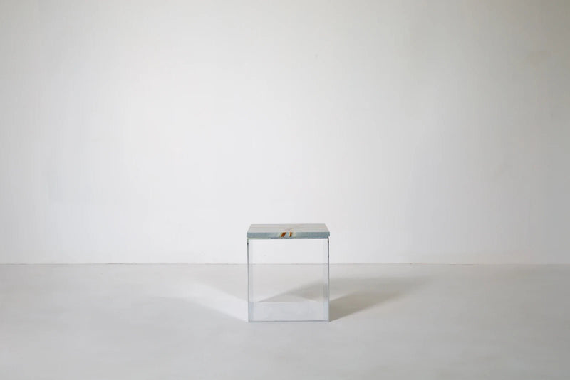 Material Studies Cube v.1 - Kalon Studios Tables - Mineral Blue - HORNE