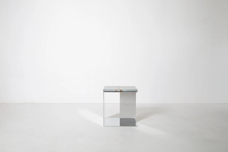 Material Studies Cube v.4 - Kalon Studios Tables - Mineral Blue - HORNE