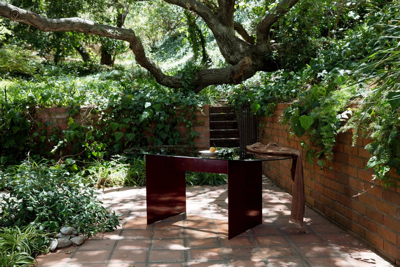Material Studies Rugosa Dining Table - Kalon Studios Tables - Oxblood - HORNE