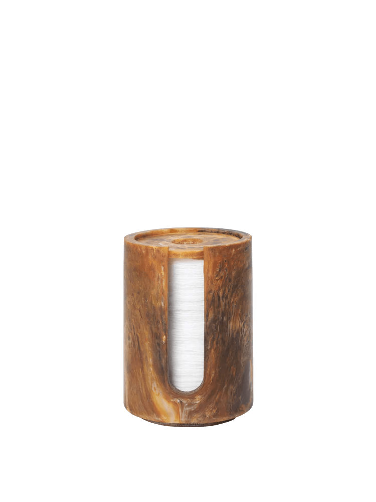 Mist Cotton Pad Holder - Ferm Living Storage + Organization - Charcoal - HORNE