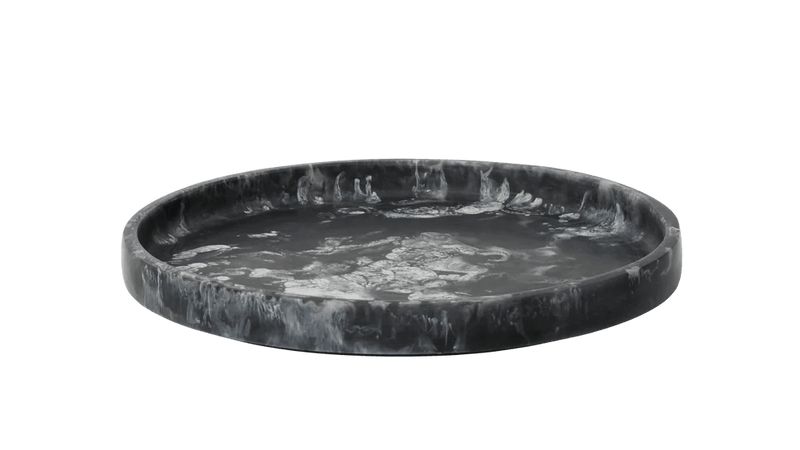 Mist Round Tray - Ferm Living Storage + Organization - Charcoal - Ø20 - HORNE