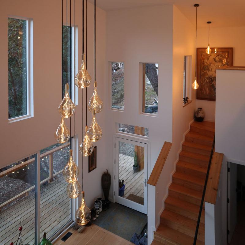 Nine Pendant + Voronoi III - Tala Cluster Pendants - Brass + Voronoi III - HORNE