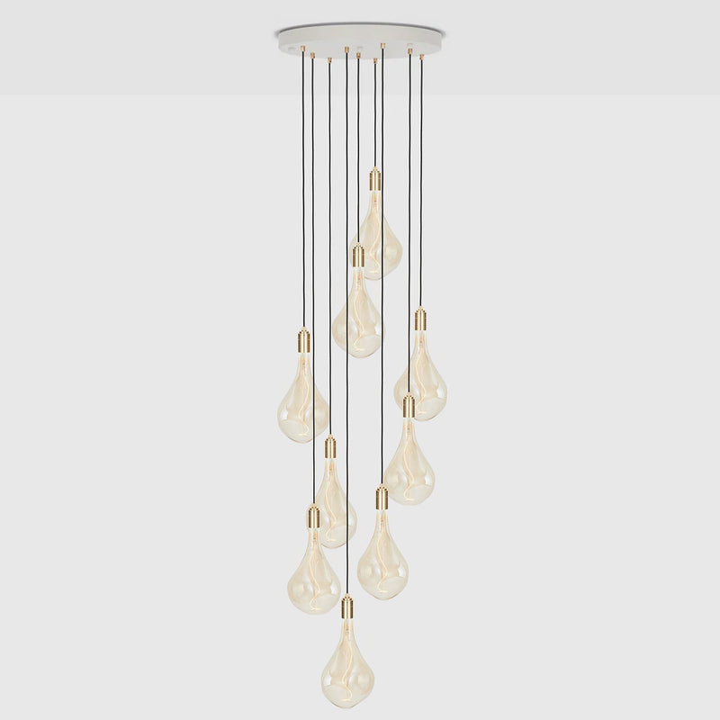 Nine Pendant + Voronoi III - Tala Cluster Pendants - Brass + Voronoi III - HORNE