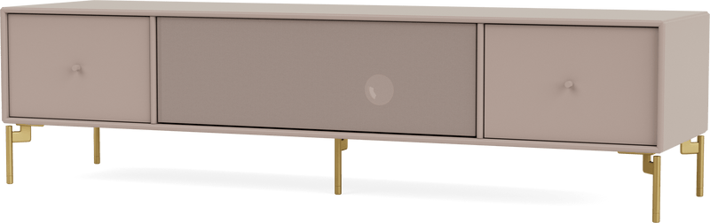 Octave II TV & Sound Bench - With Legs - Montana - Sideboards + Cabinets - Anthracite - Matte Chrome - HORNE