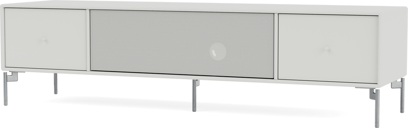 Octave II TV & Sound Bench - With Legs - Montana - Sideboards + Cabinets - Anthracite - Matte Chrome - HORNE