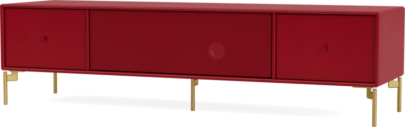 Octave II TV & Sound Bench - With Legs - Montana - Sideboards + Cabinets - Anthracite - Matte Chrome - HORNE