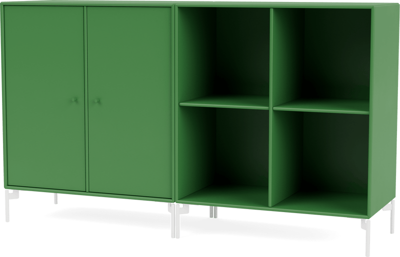 Pair Classic Sideboard - With Legs - Montana - Shelving - Anthracite - Matte Chrome - HORNE