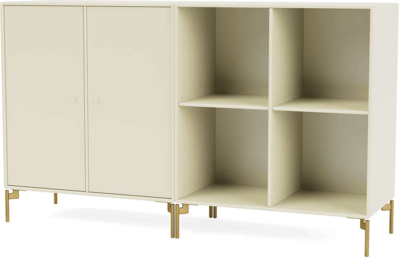 Pair Classic Sideboard - With Legs - Montana - Shelving - Anthracite - Matte Chrome - HORNE