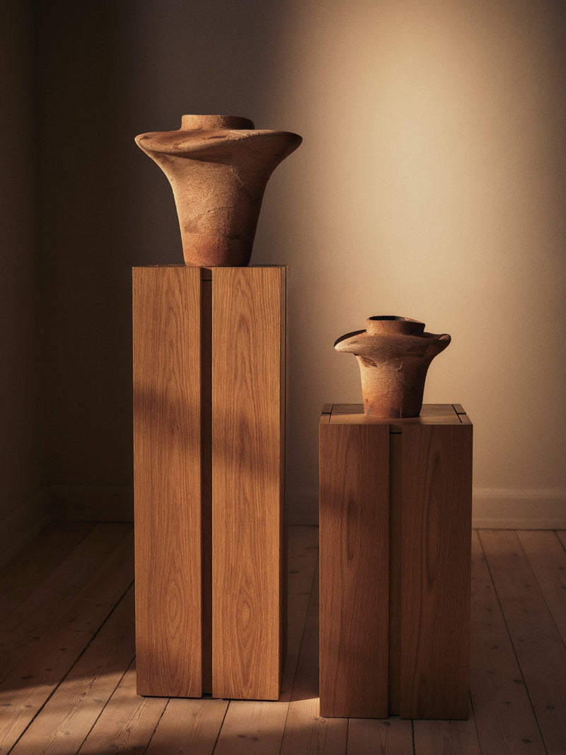 Parcel Pedestal - H60 - Natural - Ferm Living Tables + Desks - HORNE
