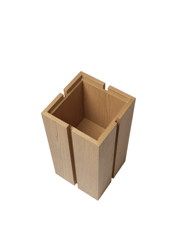 Parcel Pedestal - H60 - Natural - Ferm Living Tables + Desks - HORNE