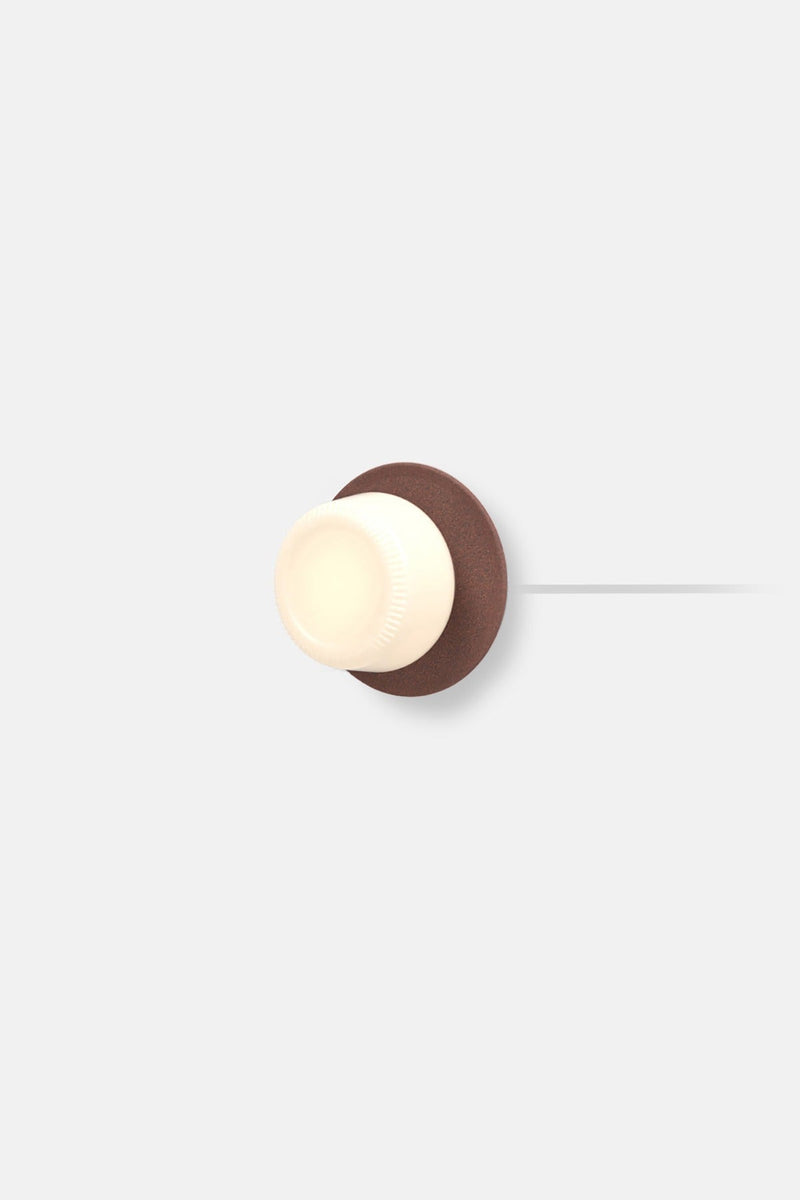 Pastille 1 Disc Corded - Ribbed - RBW Lighting - Matte White - 2700K (warm white) - Corded Plug - in (Back) / 120V Input - HORNE