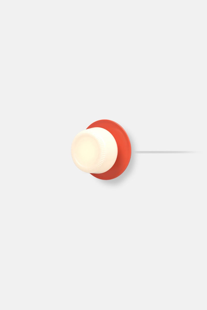 Pastille 1 Disc Corded - Ribbed - RBW Lighting - Matte White - 2700K (warm white) - Corded Plug - in (Back) / 120V Input - HORNE