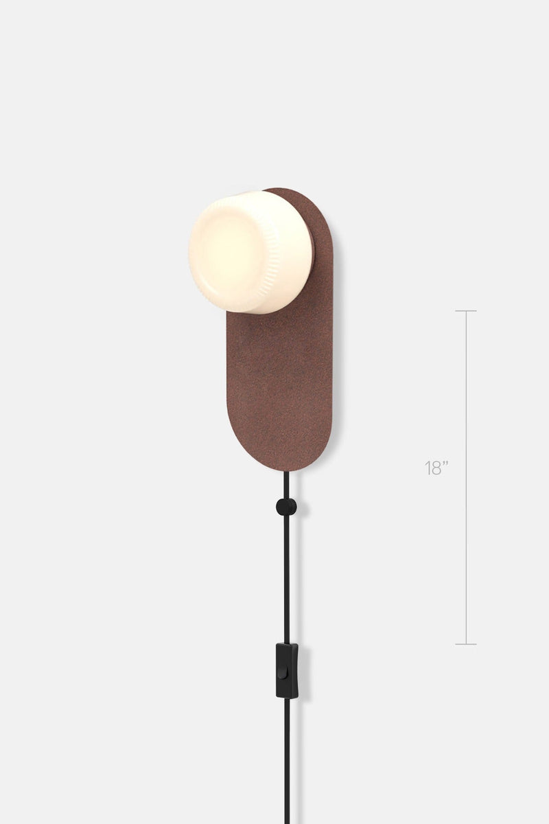 Pastille 1 Wayfind Corded - Ribbed - RBW Lighting - Matte White - 2700K (warm white) - Corded Plug - in (Back) / 120V Input - HORNE