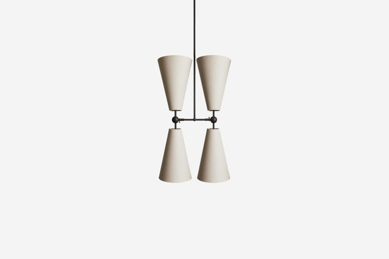 Pendolo Pendant IV - Workstead - Pendants - Small - Natural Linen - Hewn Brass - HORNE