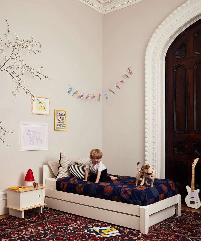 Perch Twin Lower Bed - White - Oeuf Kids + Baby - HORNE