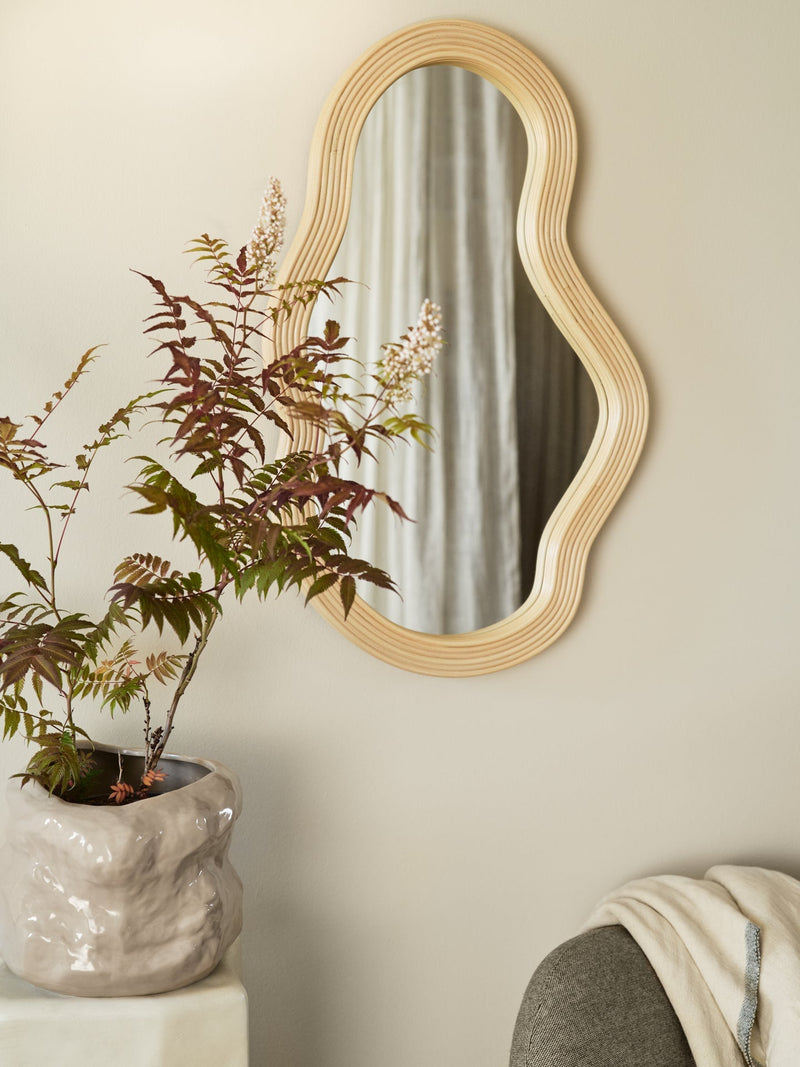Ferm Living Pond Mirror Rattan - Medium - Ferm Living - Mirrors - HORNE
