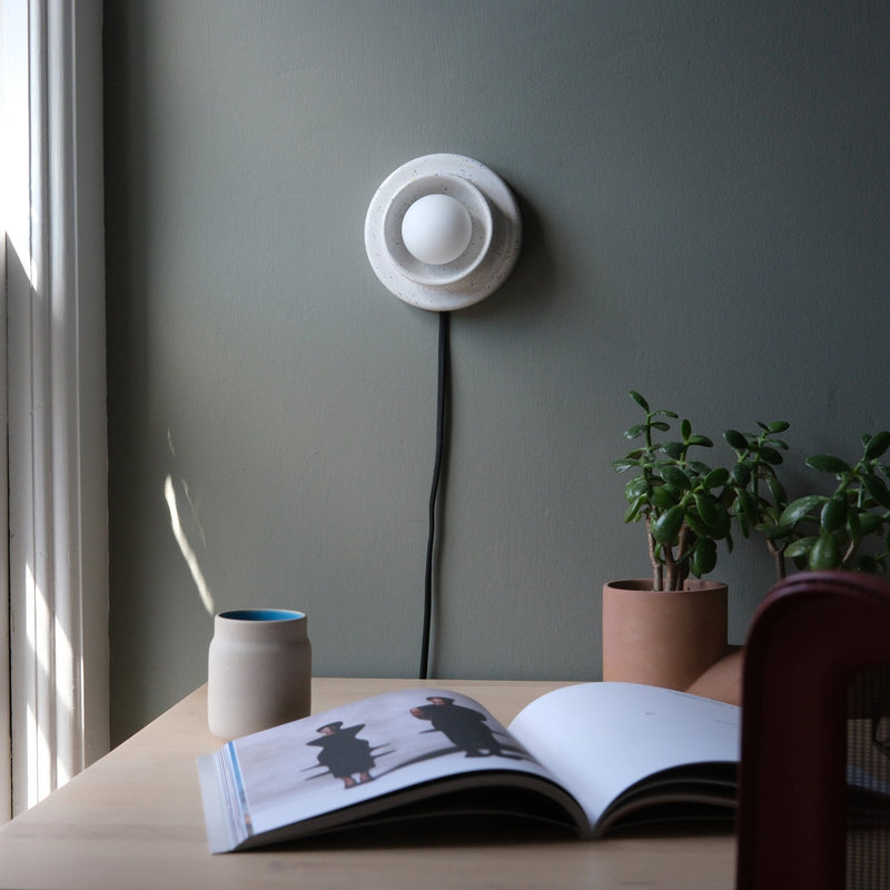 Q Sconce - Misewell Lamps - Red - Plug in (includes 10' cord with on/off switch) - HORNE