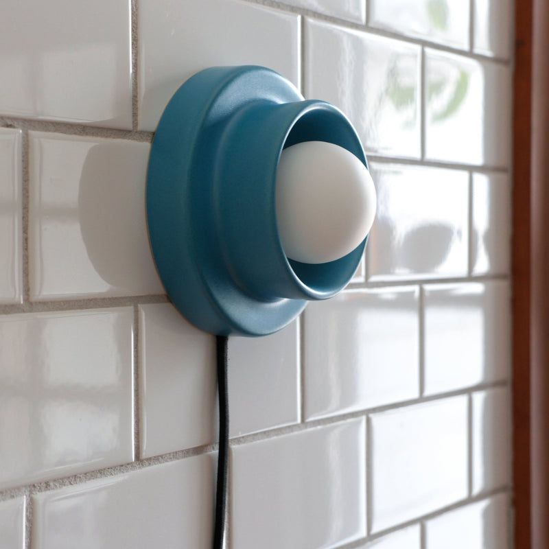 Q Sconce - Misewell Lamps - Red - Plug in (includes 10' cord with on/off switch) - HORNE
