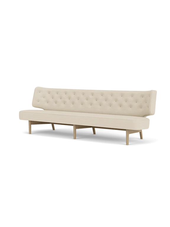 Radiohus Sofa - 3 Seater - Audo Copenhagen Sofas - Natural Oak - Dakar Leather - 0250 Cognac - HORNE