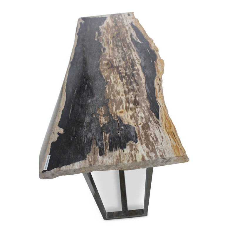 Raw Console - Urbia Tables - Natural Dark - Polished Stainless Steel - HORNE