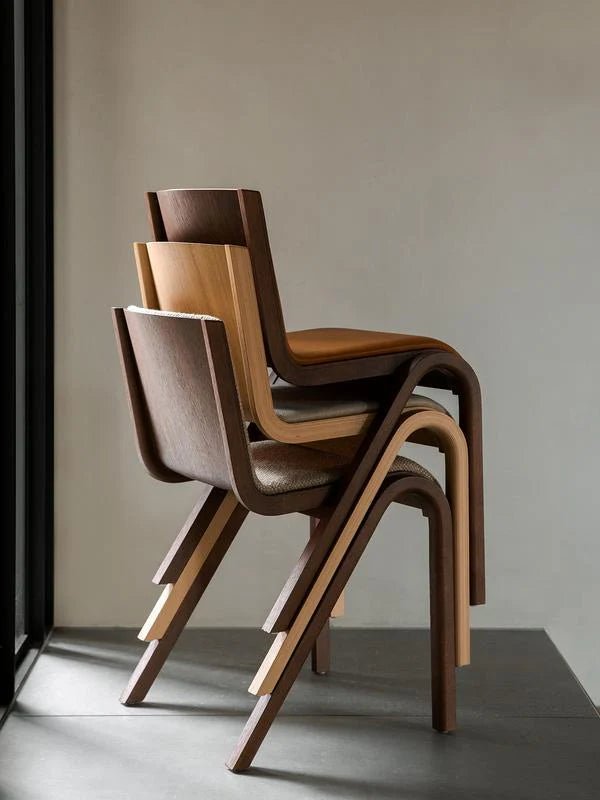 Ready Dining Chair - Upholstered Seat - Audo Copenhagen - Chairs - Natural Oak - Boucle 02 - HORNE