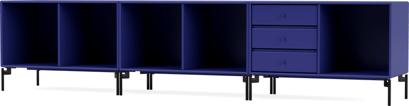Rest Bench - With Legs - Montana - Sideboards + Cabinets - Anthracite - Matte Chrome - HORNE