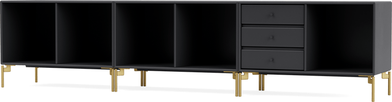 Rest Bench - With Legs - Montana - Sideboards + Cabinets - Anthracite - Matte Chrome - HORNE