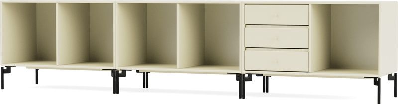 Rest Bench - With Legs - Montana - Sideboards + Cabinets - Anthracite - Matte Chrome - HORNE