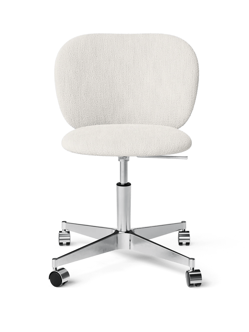 Rico Chair - Castors - Ferm Living Chairs - Soft Bouclé - Natural - HORNE