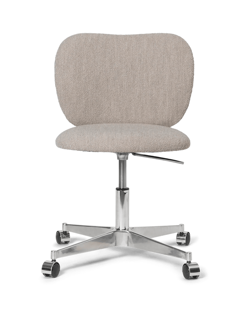 Rico Chair - Castors - Ferm Living Chairs - Soft Bouclé - Natural - HORNE