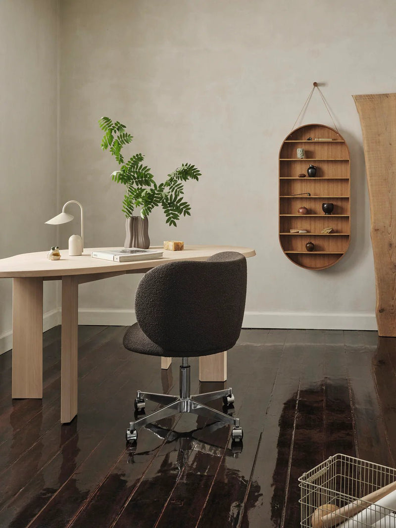 Rico Dining Chair - Castors - Ferm Living Chairs - Louisiana - Sand/Black - HORNE