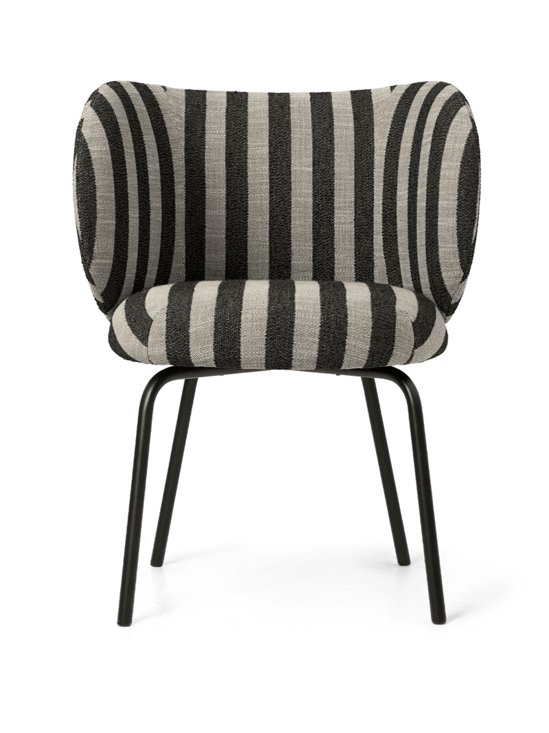 Rico Dining Chair - Ferm Living Chairs - Hallingdal - Dark Grey/Brown - Cashmere - HORNE