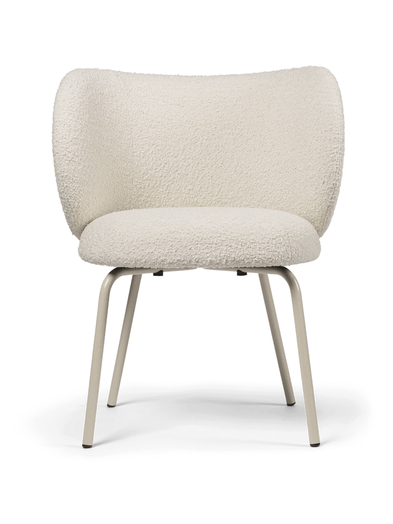Rico Dining Chair - Ferm Living Chairs - Hallingdal - Dark Grey/Brown - Cashmere - HORNE
