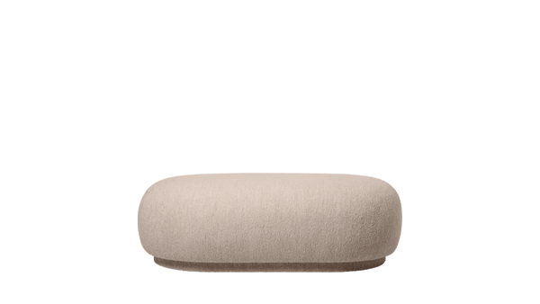 Rico Ottoman - Ferm Living Stools + Benches + Ottomans - Soft Bouclé - Natural - HORNE