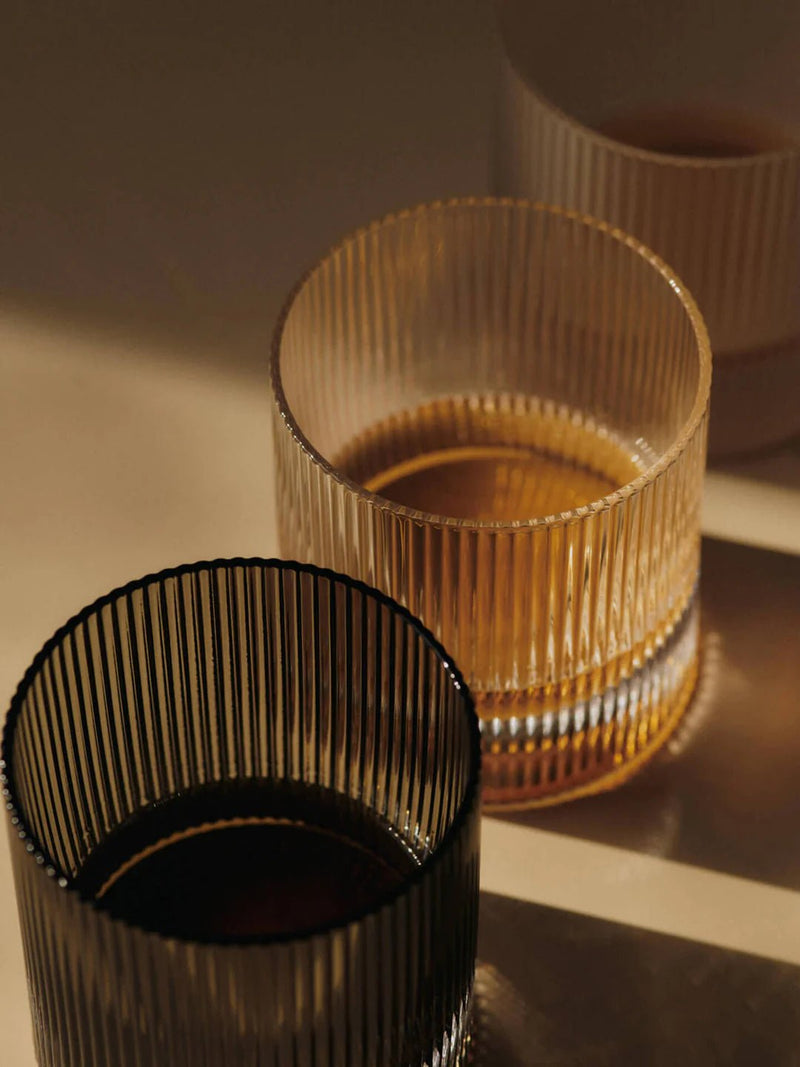 Ripple Tumbler Glasses - Set of 2 - Ferm Living Glassware - HORNE