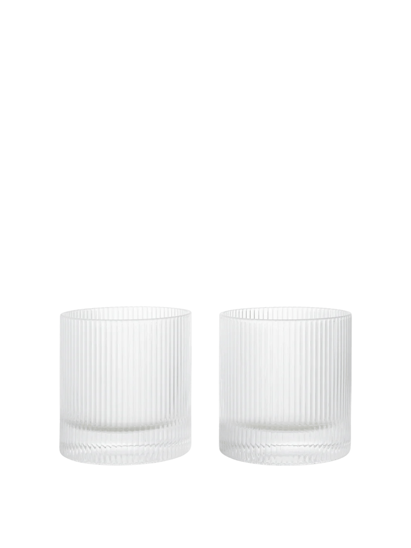 Ripple Tumbler Glasses - Set of 2 - Ferm Living Glassware - HORNE