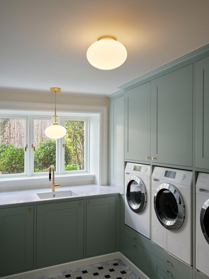 Rizzatto 301 Ceiling Light - Nuura Ceiling Lights - Satin Brass / Opal - HORNE