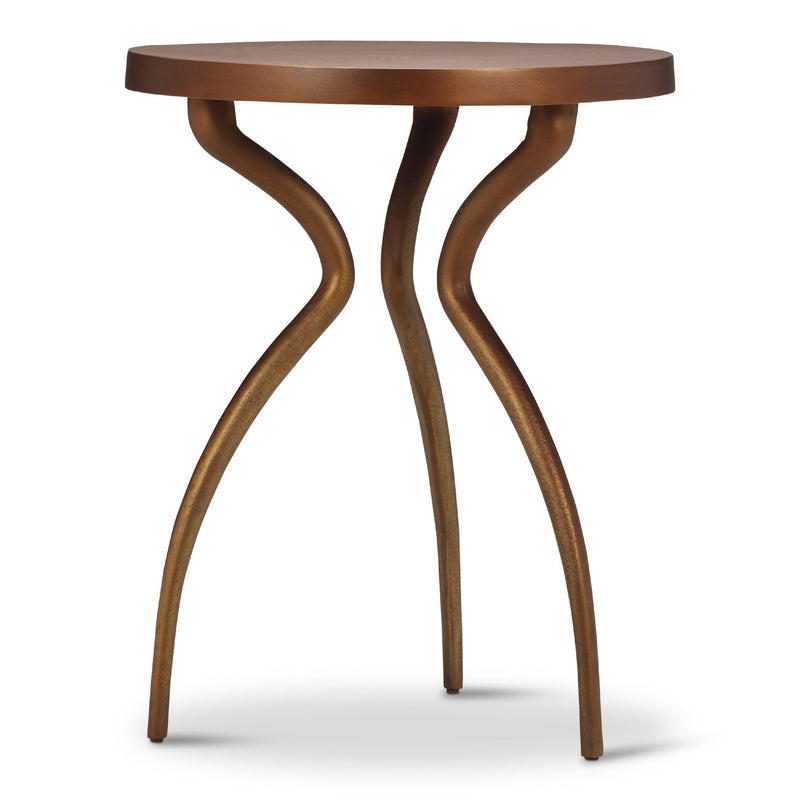 Sarp End Table - Urbia Tables - Antique Brass - HORNE