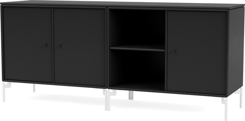 Save Lowboard - With Legs - Montana - Shelving - Anthracite - Matte Chrome - HORNE