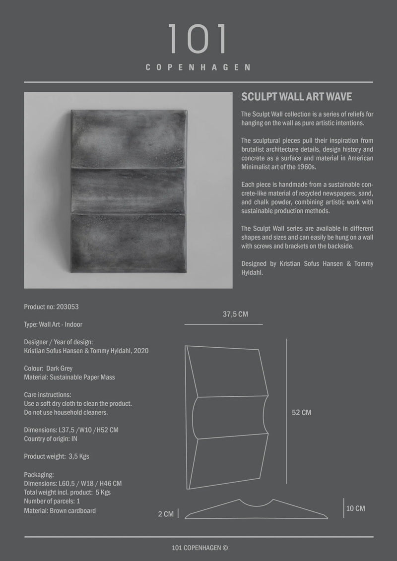 Sculpt Art - Wave - 101 Copenhagen Art + Objects - Coffee - HORNE
