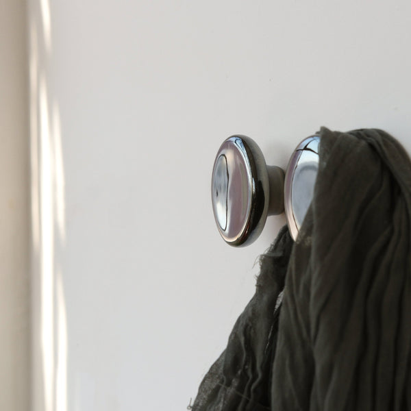 Sequence coat hook - Mercury - Misewell modern furniture - Chrome - HORNE