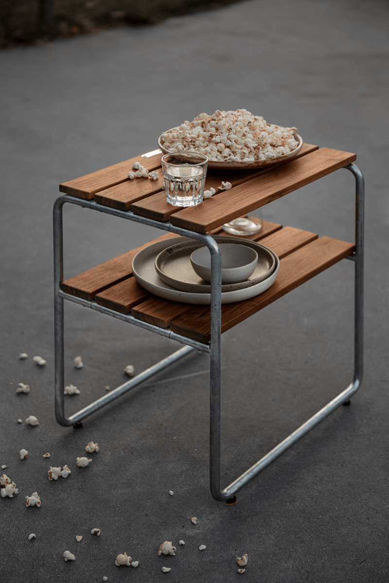Side Table L45 - Grythyttan Stålmöbler - Accent Tables - Untreated Teak - HORNE