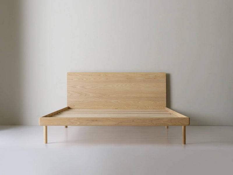 Simple Bed - Ash - Kalon Studios Beds - Twin - Without Headboard - Brass - HORNE