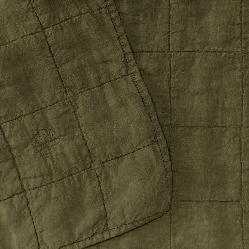 Simple Linen Quilt - Hawkins New York Bedding + Pillows - White - Queen - HORNE