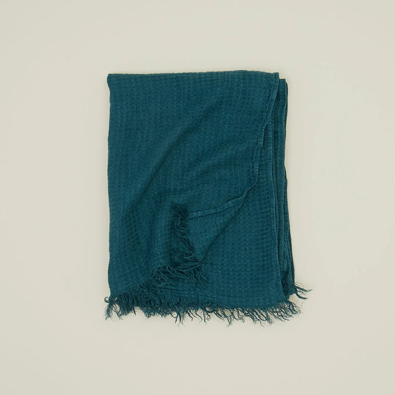 Simple Linen Throws - Hawkins New York Blankets + Throws + Pillows - Light Grey - HORNE