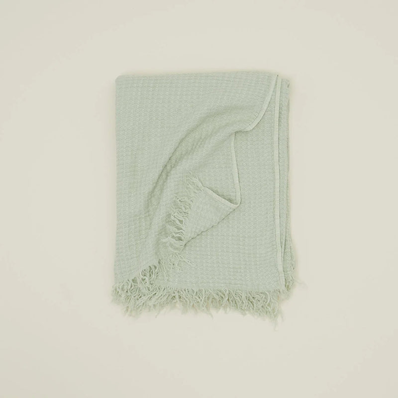 Simple Linen Throws - Hawkins New York Blankets + Throws + Pillows - Light Grey - HORNE