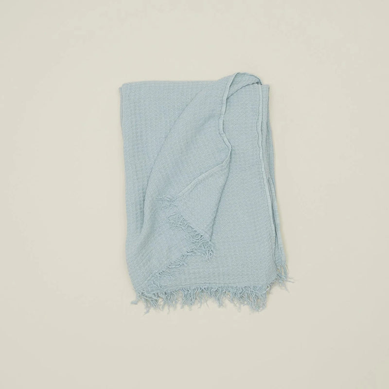 Simple Linen Throws - Hawkins New York Blankets + Throws + Pillows - Light Grey - HORNE