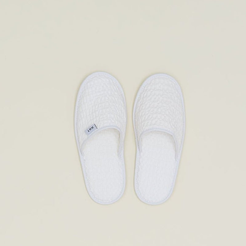 SIMPLE WAFFLE SLIPPERS - BLACK - Small - Black by Hawkins New York