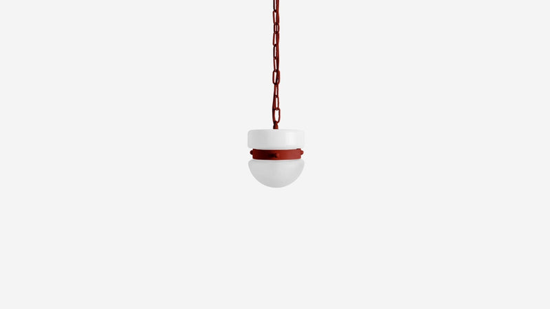 Slab Hemisphere Pendant Small - Workstead - Ceiling Lights - Matte Black Enamel - 24