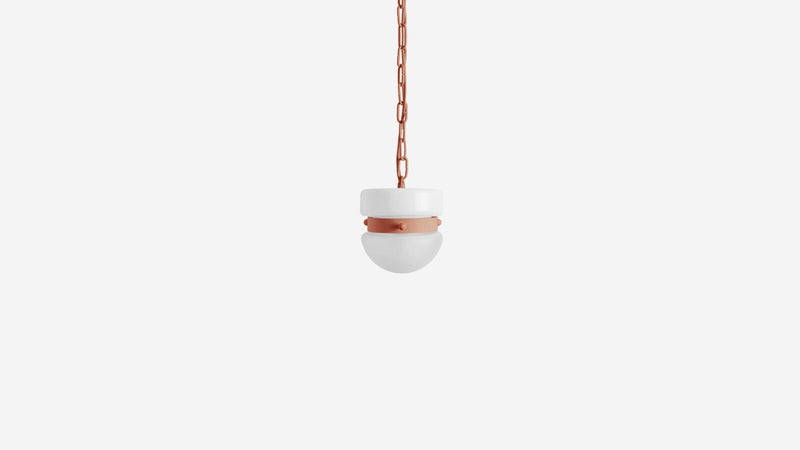 Slab Hemisphere Pendant Small - Workstead - Ceiling Lights - Matte Black Enamel - 24
